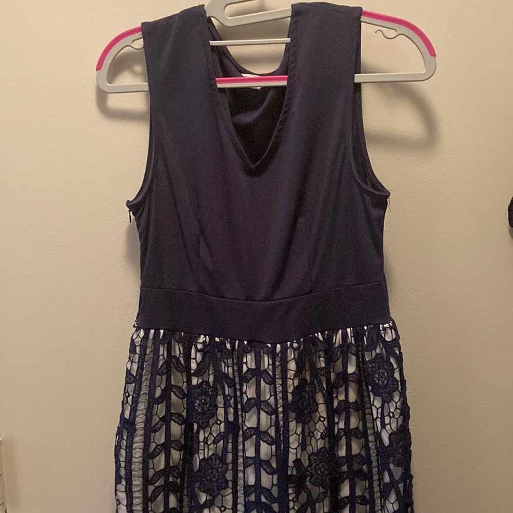 Navy knit dress